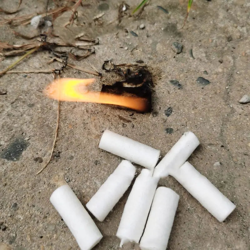 20Pcs Outdoor Mini Portable Fire Starter Camping Survival Practical Waterproof Props Cotton Core Fire Starter