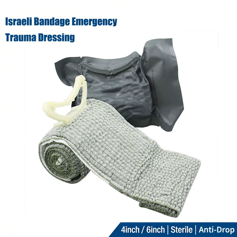 2026 4/6in Israeli Bandage - Tactical Trauma Kit, Military-Grade Compression for Outdoor Emergency IFAK First Aid Wound Dressing