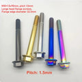 1PC M10*1.5*90mm Titanium Screws Flange Head Motorbike Bolts diy modification accessories