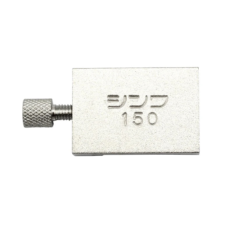 SHINWA Penguin Brass Ruler Slider Rule Limit Block For Marking Measuring Length Depth Height of Steps For Metalworking DIY Work