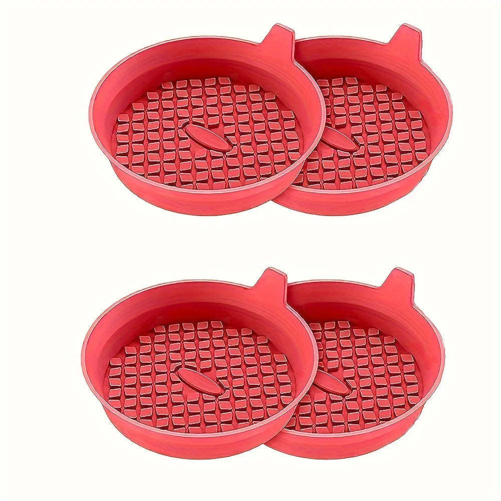 2PCS Silicone circular coaster, silicone anti slip and waterproof car coaster, car anti slip silicone coaster