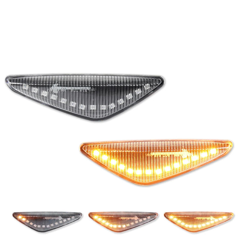2pcs Car Side Indicator Marker Amber LED Repeater Light Lamps For BMW X3 F25 X5 E70 X6 E71 E72  Sequential Turn Signal Lights