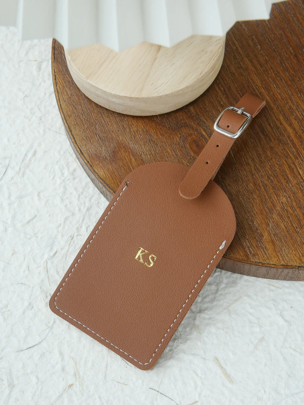 1PC Custom Name Luggage Tag Customized Name Vegan Leather Luggage Tags with Privacy Name Card Personalized Travel Bag Tag