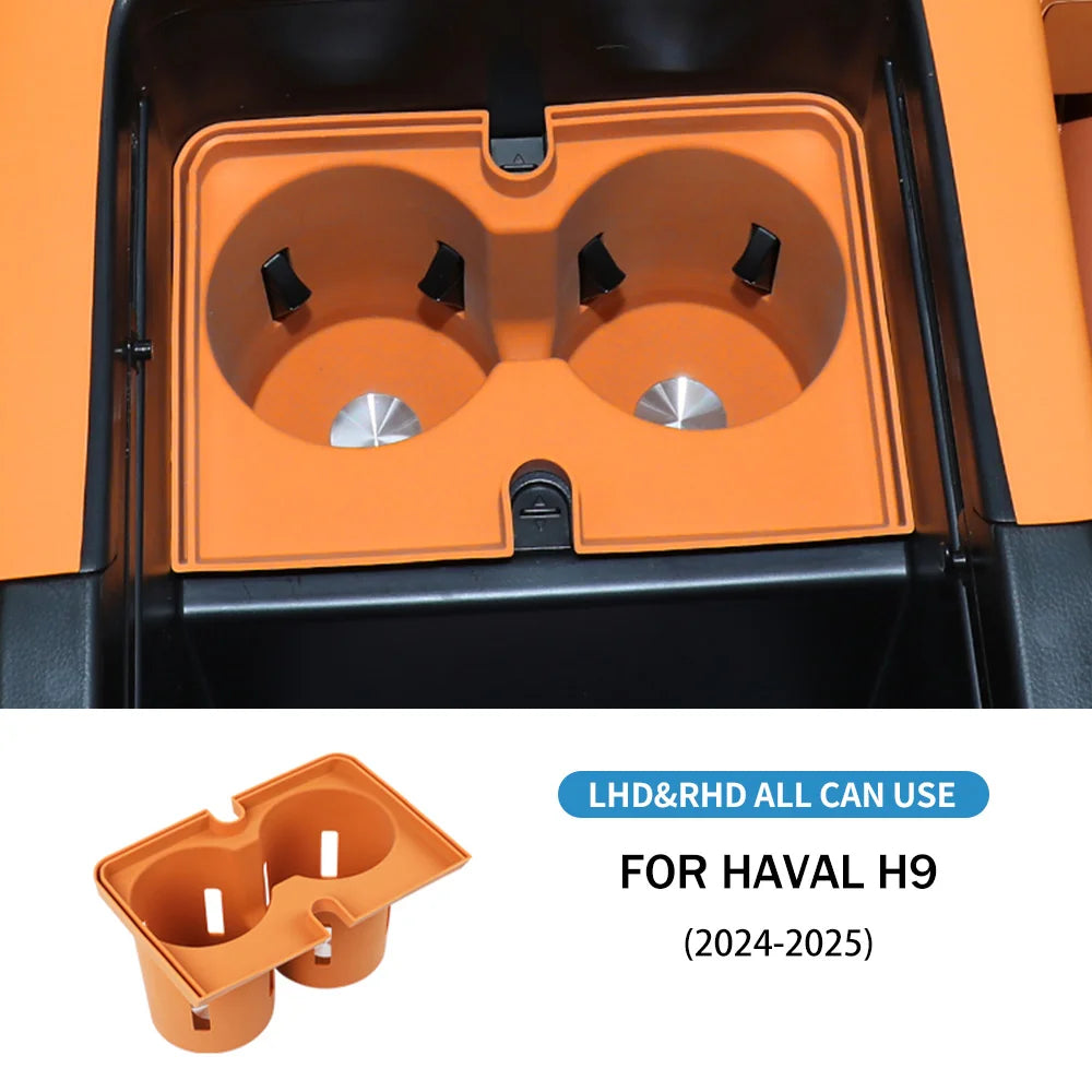 For Haval H9 2024 2025 Car Water Cup Holder Silicone Pad Car Water Cup Holder Liquid Silicone Protective Pad Interior Accessory
