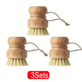 1/2/3pcs Multi-Functional Kitchen Cleaning Brush Set - Effective Dish Brush, Heavy-Duty Pot Brush, Durable Construction