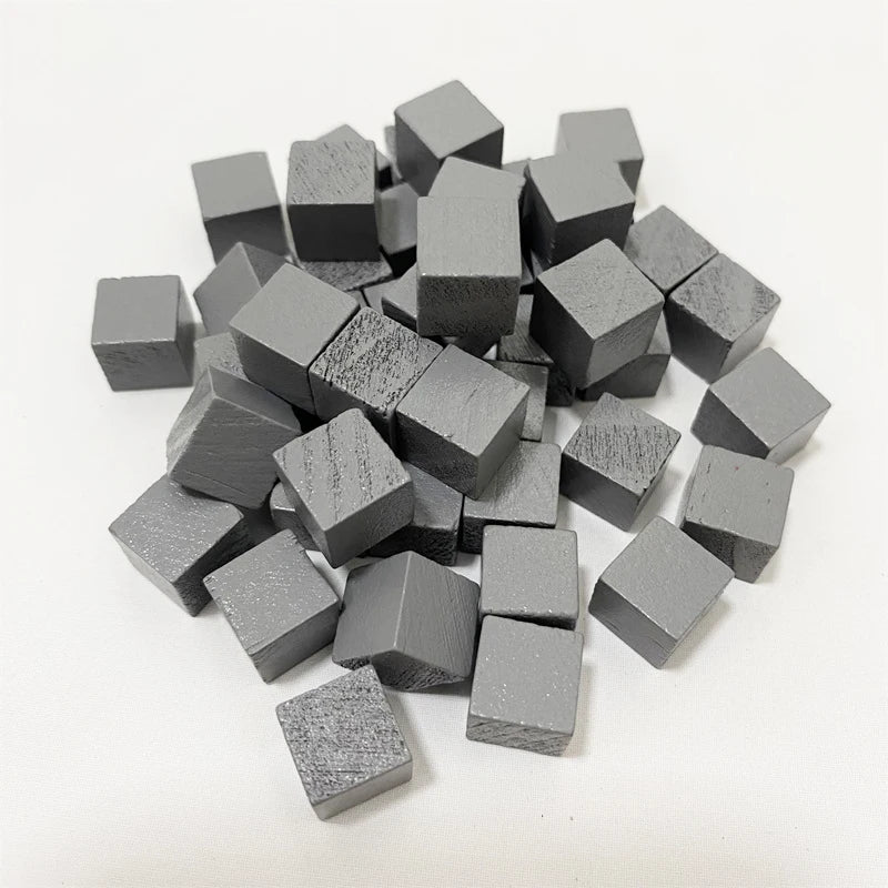100Pcs/lots 10mm Wood Cubes Colorful Dice Chess Pieces Right Angle For Token Puzzle Board Games Early Education