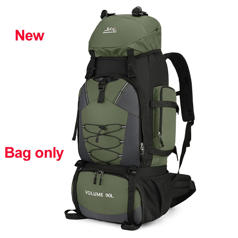90L Waterproof Hiking Camping Backpack Trekking Bag Rucksack Large Capacity Travel Outdoor Sports Bags Camping Equipment Men