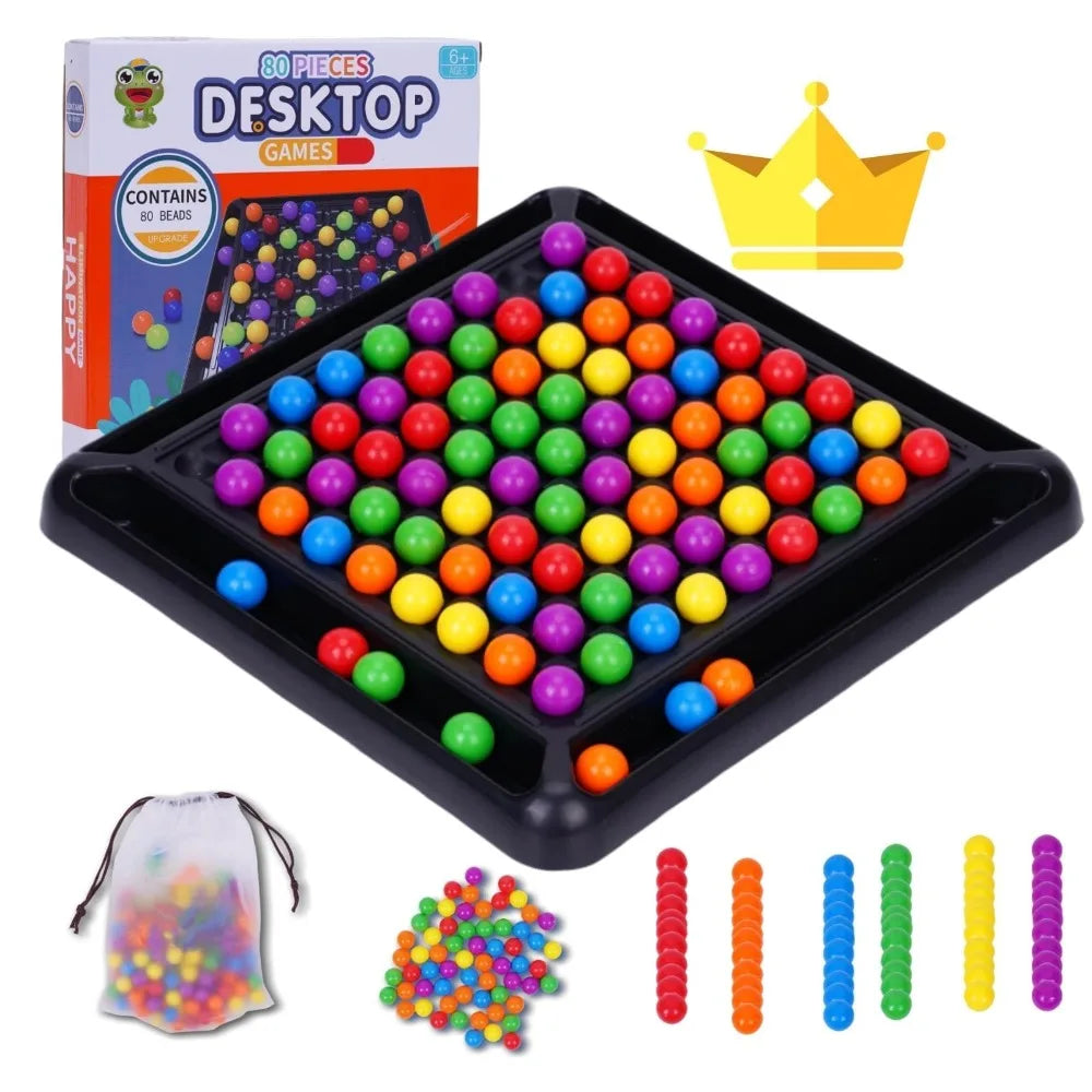 Plastic Intellectual Chessboard Parent-child Intelligent Brain Game Interaction Puzzle Toy Rainbow Ball Matching Toys Board Game