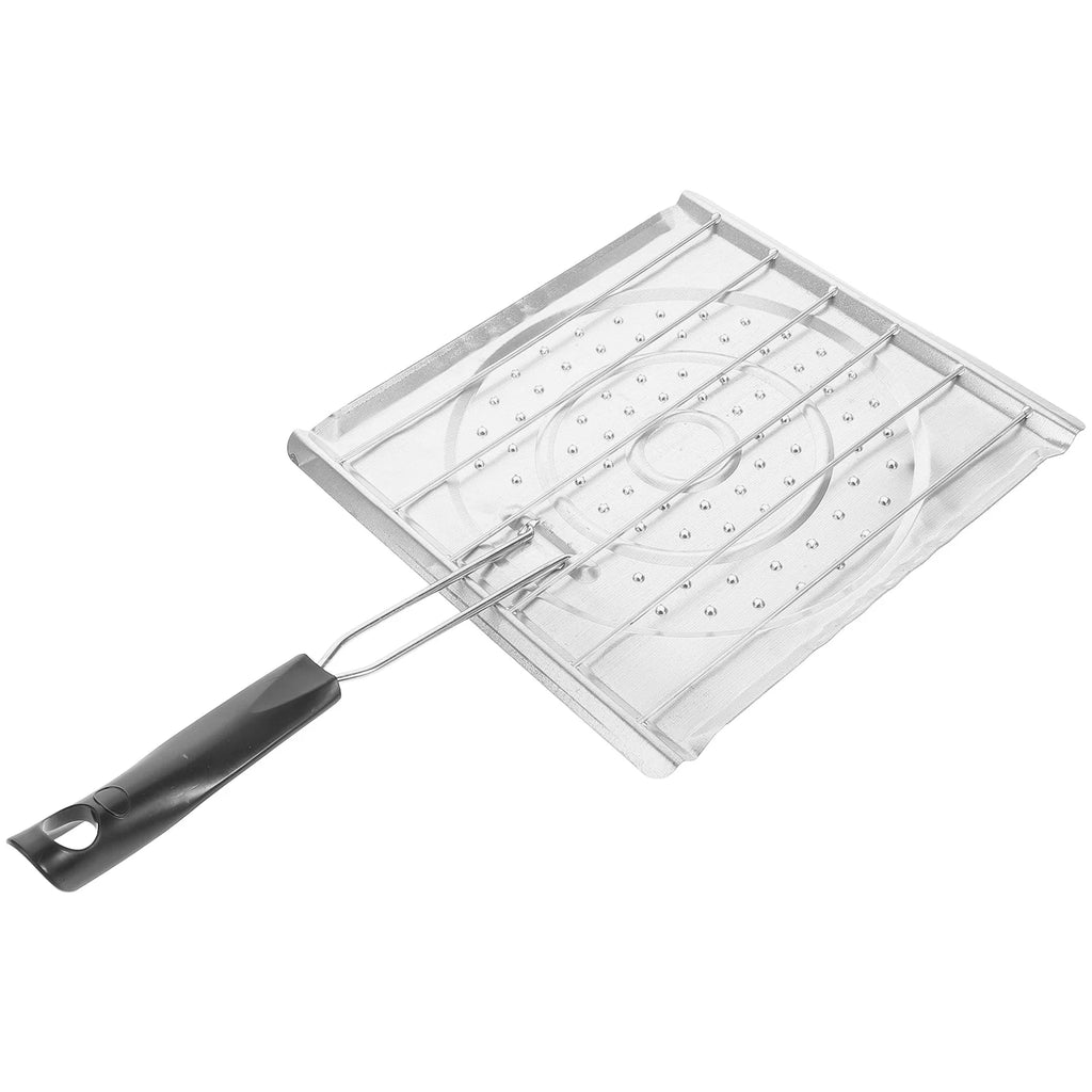 Grilling Table Tortilla Corn Toast Rack Fish Plastic Handle Camping Stove Toaster Silver Vegetables Arepa Toster