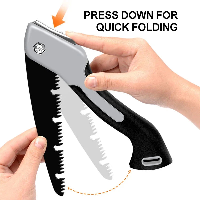 AIRAJ 11.8 inch Folding Saw Woodworking Hand Tools Multifunction Cutting Wood Sharp Camping Garden Prunch Saw Tree Chopper