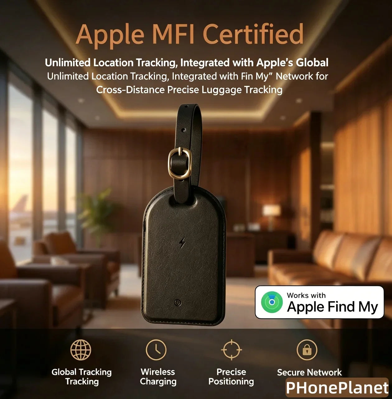 Hot Wireless Charging Smart Suitcase Anti-lost Tracker Luggage Bag Anti-lost Tracker For Apple Find My Luggage Tag Locator