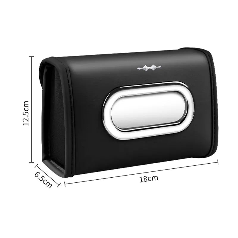 Nappa Leather Car Tissue Bag Backrest Hanging Paper Case For BYD Fang Cheng Bao Leopard 5 Denza B5 2024  Armrest Box Accessories