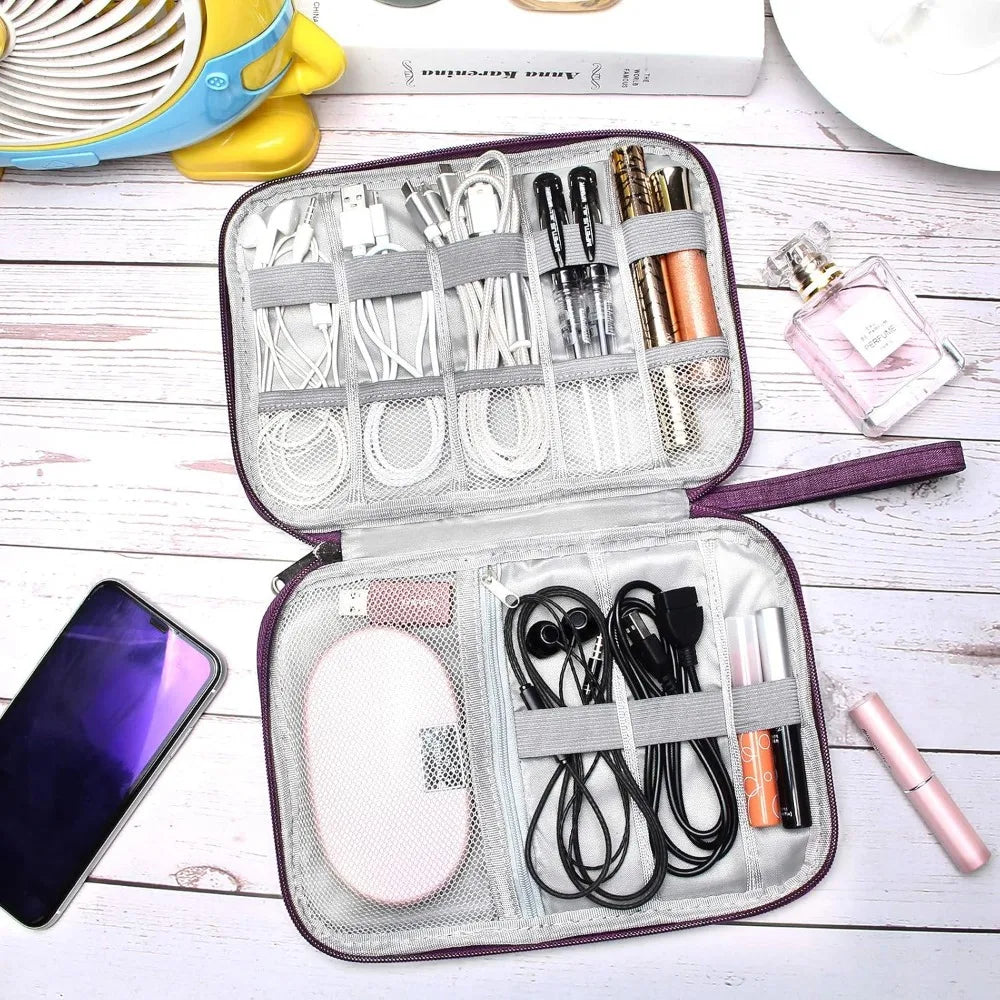 Travel Electronics Organizer Bag Portable Cable Storage Organizer Electronic Accessories Case Phone Charger Storage Holder Bags