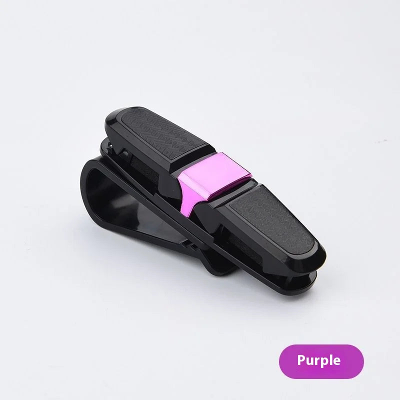 80° Rotating Bidirectional Car Eyeglass Clip, Multifunctional Sun Visor Glasses Holder for Quick Access