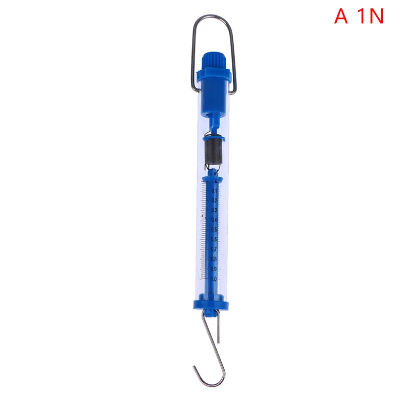 1PC Practical Newtons Spring Scale Tubular Dynamometer Plastic Transparent Body Easy Hanging For Classroom
