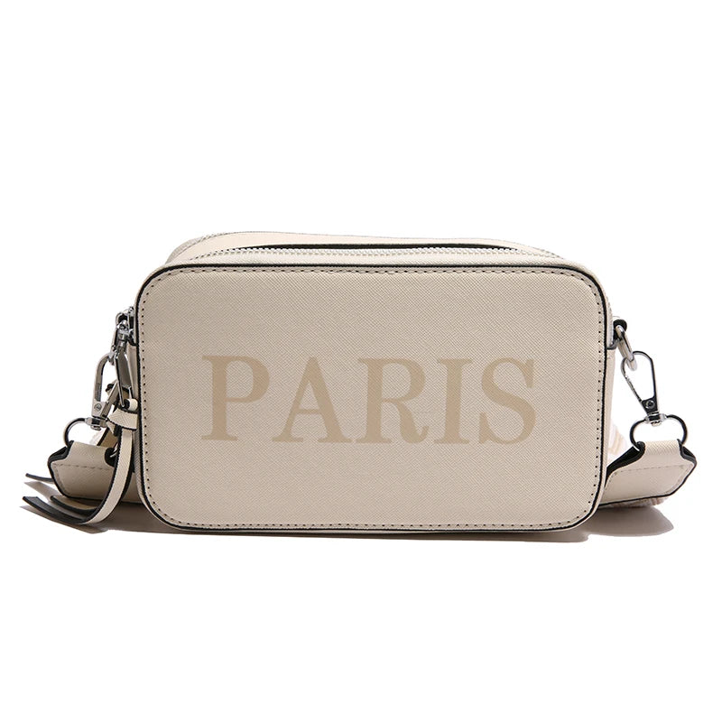Women's simple and versatile textured shoulder messenger bag European and American retro casual commuter camera bag