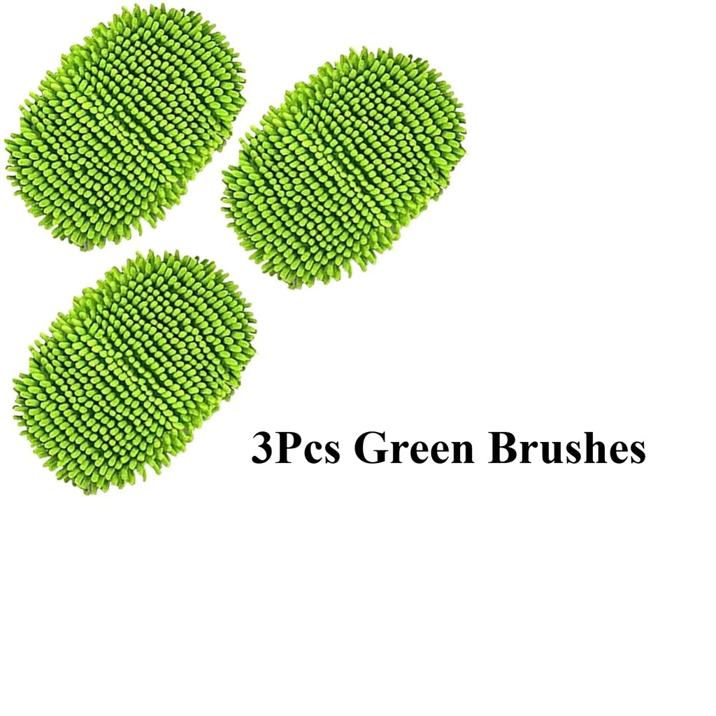 Car Wash Brush Kit, 67'' Long Handle Chenille Microfiber Mop Mitt Scratch-Free Detailing Cleaning Tool for Car RV Truck Boat