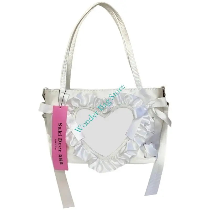 H3CB Sweet Bows Itabag Lovely Shoulder Bag Heart Crossbody Bag Japanese Styles Bag Students School Bag