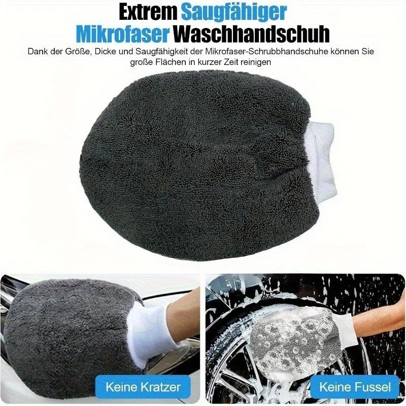 11pcs Car Cleaning Kit That Includes a Tire Brush, Microfiber Cleaning Gloves, Making It an Excellent Choice for Car Cleaning.