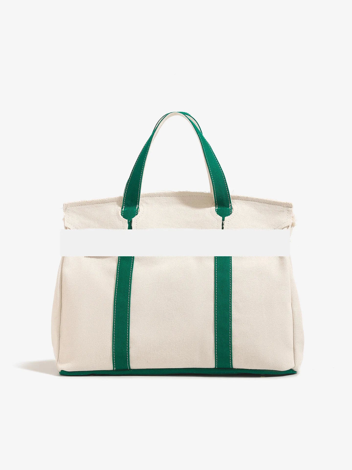 Canvas bag for women 2026 new high-end and niche design, contrasting color handbag, large capacity commuting versatile bag