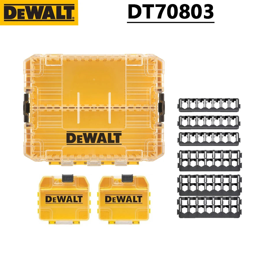 DEWALT DT70803 Large Storage Box with Removable Dividers and Small Part Box Multifunctional Transparent Plastic Stackable Box