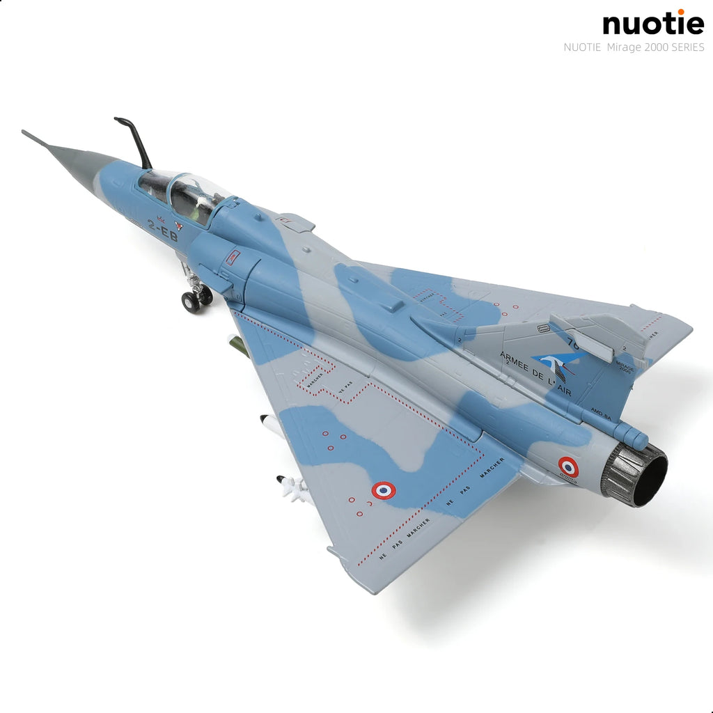NUOTIE 1/100 Mirage 2000C-5F 2-EB French Air Force 3rd Stork Squadron Diecast Model with Bracket for Adult Collection & Gift