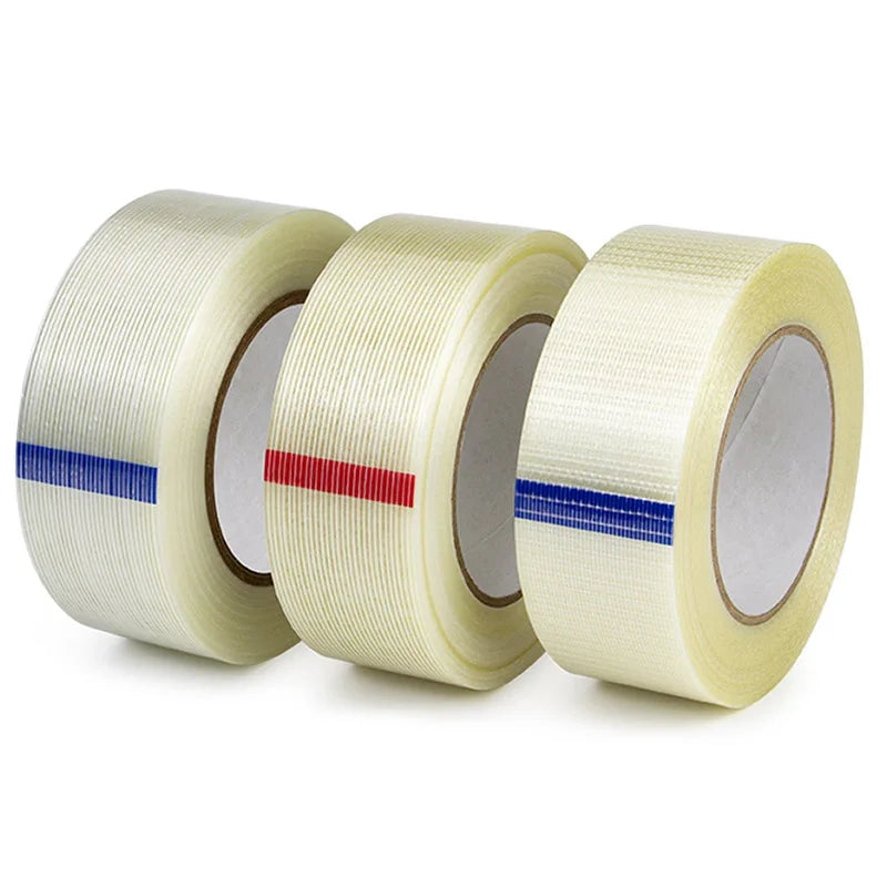 1 piece mesh/stripe fiber tape 10mm-60mm wide 50m long lithium battery mold home appliances bundling and fixing