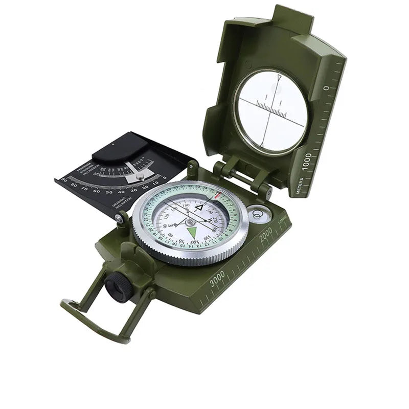 Multifunctional Military Sighting Navigation Compas with Inclinometer Impact Resistant Waterproof Compas Outdoors Hiking Camping