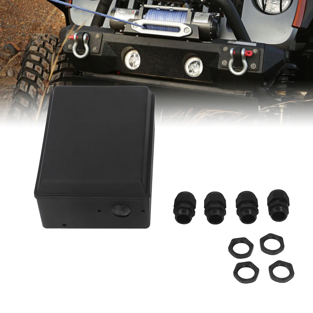 Winch Controller Housing ABS High Strength Electric Winch Cover Protection Box Kit for 8000 to 20000LB Electric Winch
