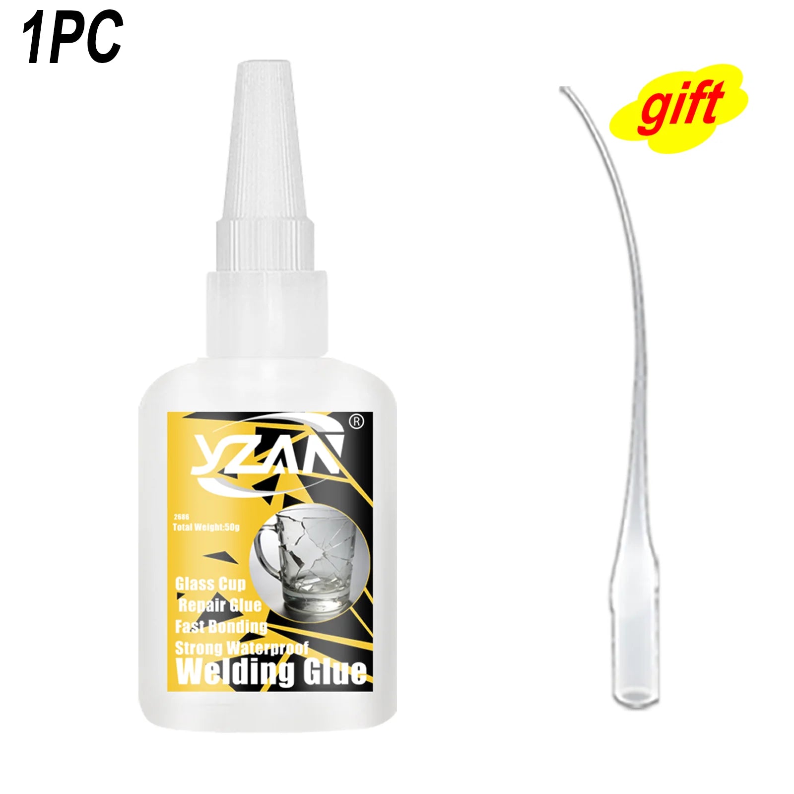 Glass Glue Clear Waterproof Strong Crack Repair Adhesive for Drinking Cup Wine Glass Mug Vase Glassware DIY Glass Craft Ornament