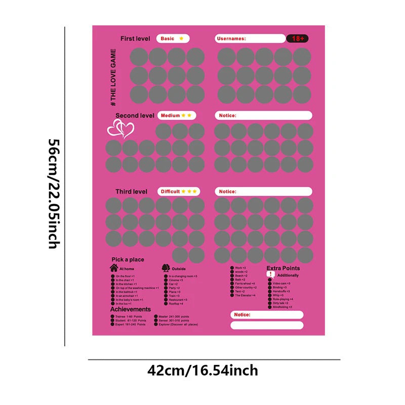 100 Sex Position Game Couples Sex Position Scratch Board Poster Love Game Scratch Date Night  Scratch Game For Adults Sex Toys