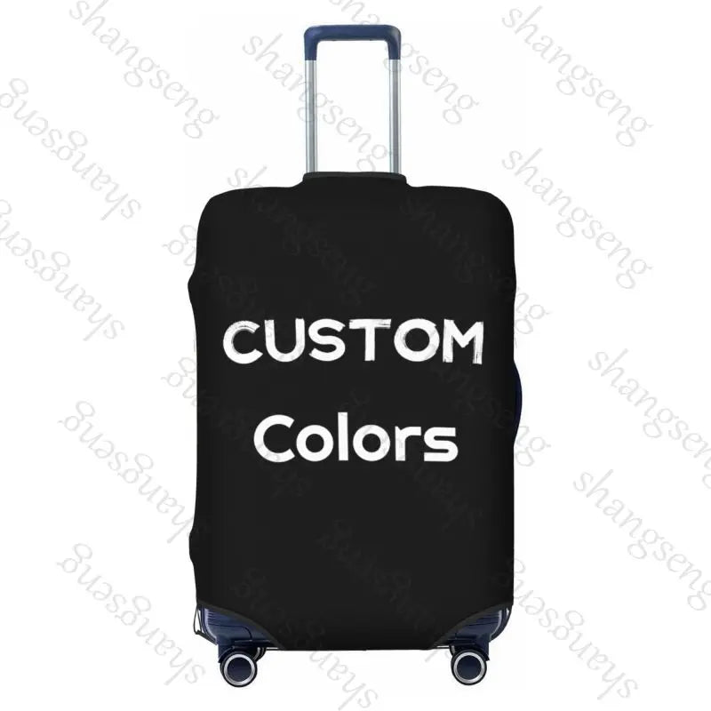 Solid color printing DIY Travel Luggage Cover Elastic Suitcase Trolley Protector dust cover Suitcase Case For 18-32" Luggage