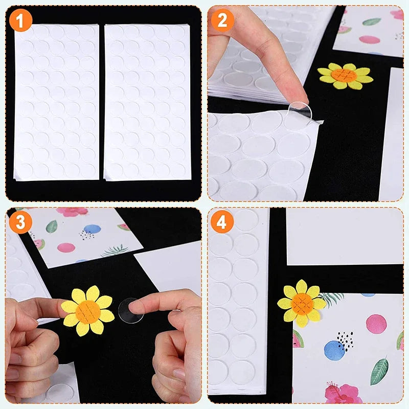 50/100pc Double Sided Sticky Dot Removable Transparent Tape No Traces Strong Adhesive Stickers Tape For Festival Decor Cars Home