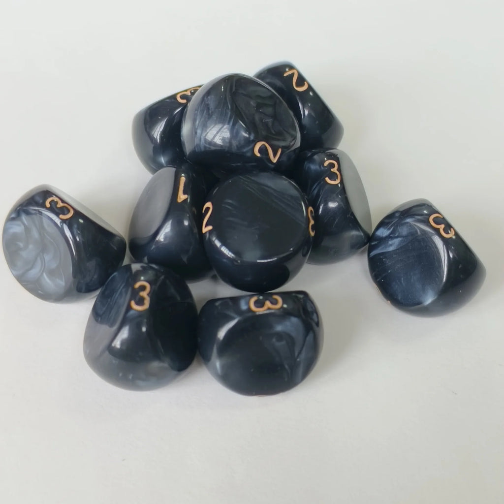 10Pcs/set New Digital Multi-faceted Dice D3 Game 3-Sided Board Game Dice New Year gift 6 colors
