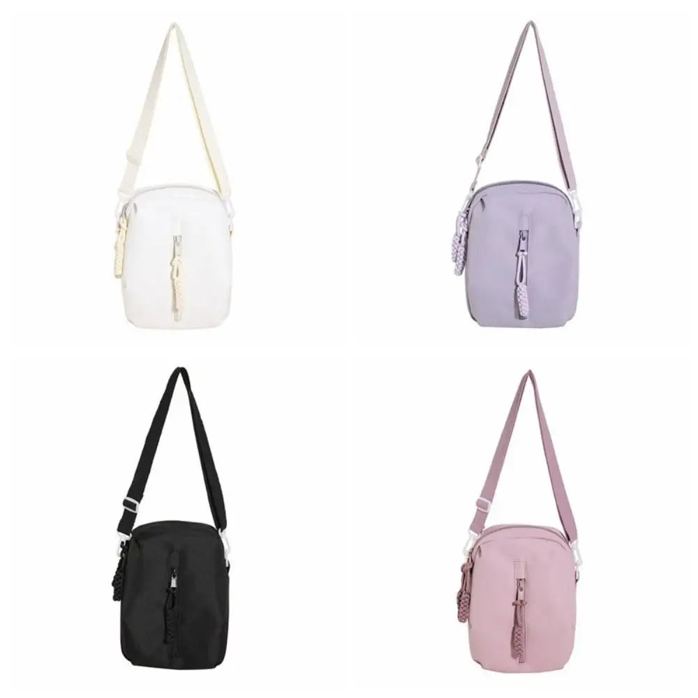 Creative Solid Color Kawaii Itabag Crossbody Bags Wallet Transparent Bags Small Item Bag Zipper Bag Shoulder Bag Girl