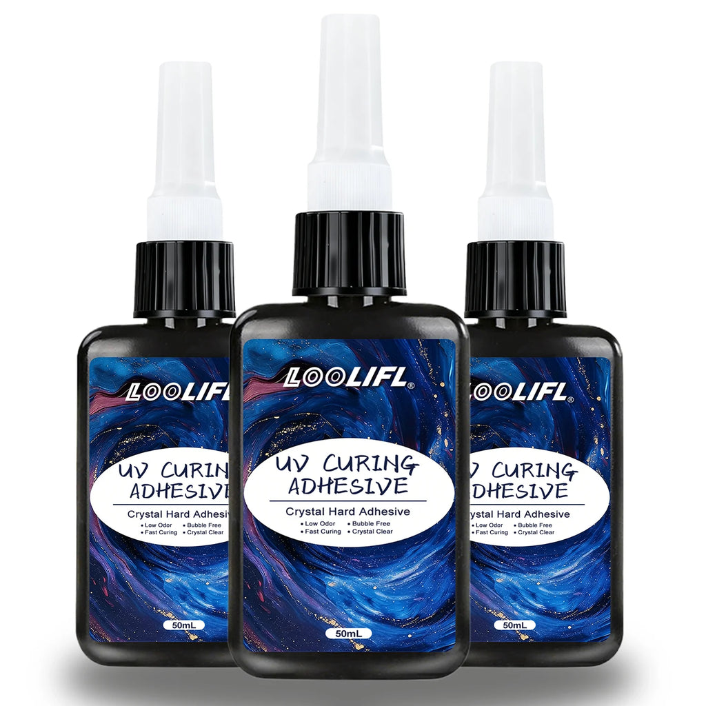 UV Resin Kit with Light, 50g UV Glue Curing in Seconds -  for Jewelry UV Glue Adhesive, Plastic Welding & Glass/Acrylic Repair