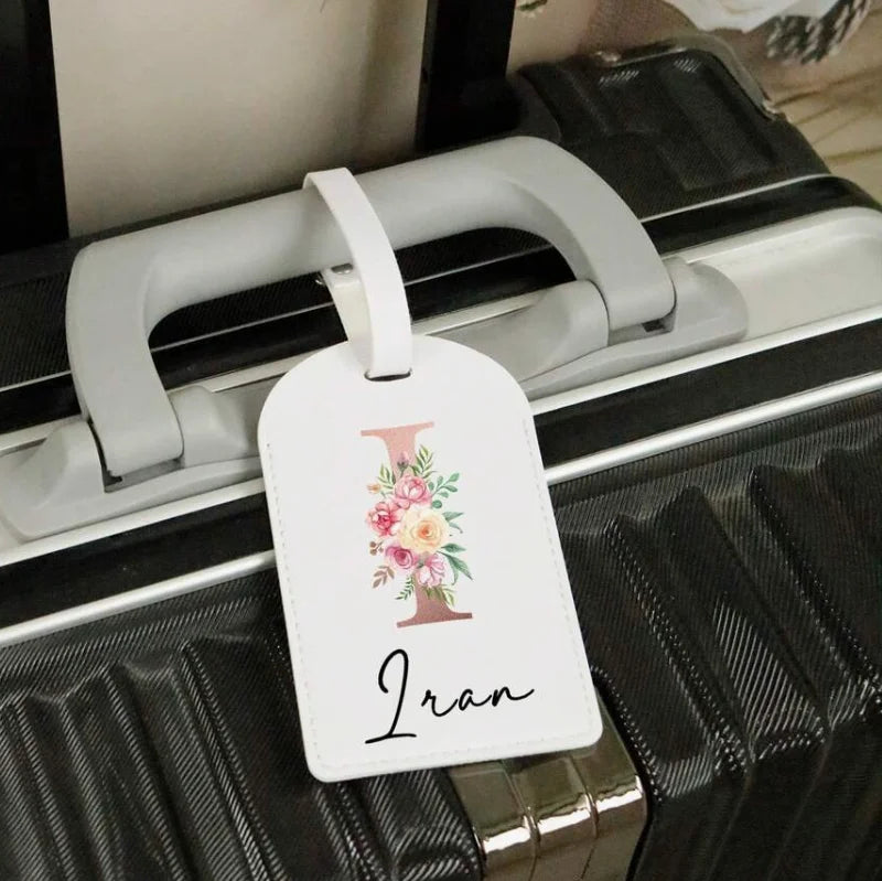 3 Pieces Travel Luggage Tag PU Leather Suitcase Label Boarding Pass Anti-Loss Pendant Cross-Border Logo Tag for Bags