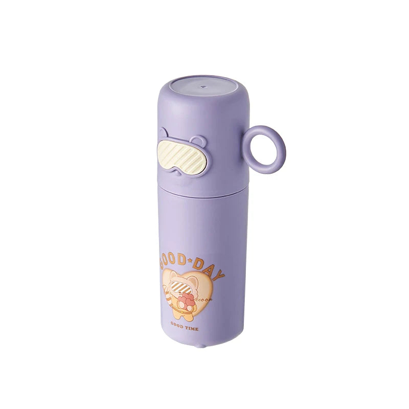 Creative Little Raccoon Wash Cup Home Travel Toothbrush Box Portable Cute Glasses Bear Toothbrush Box