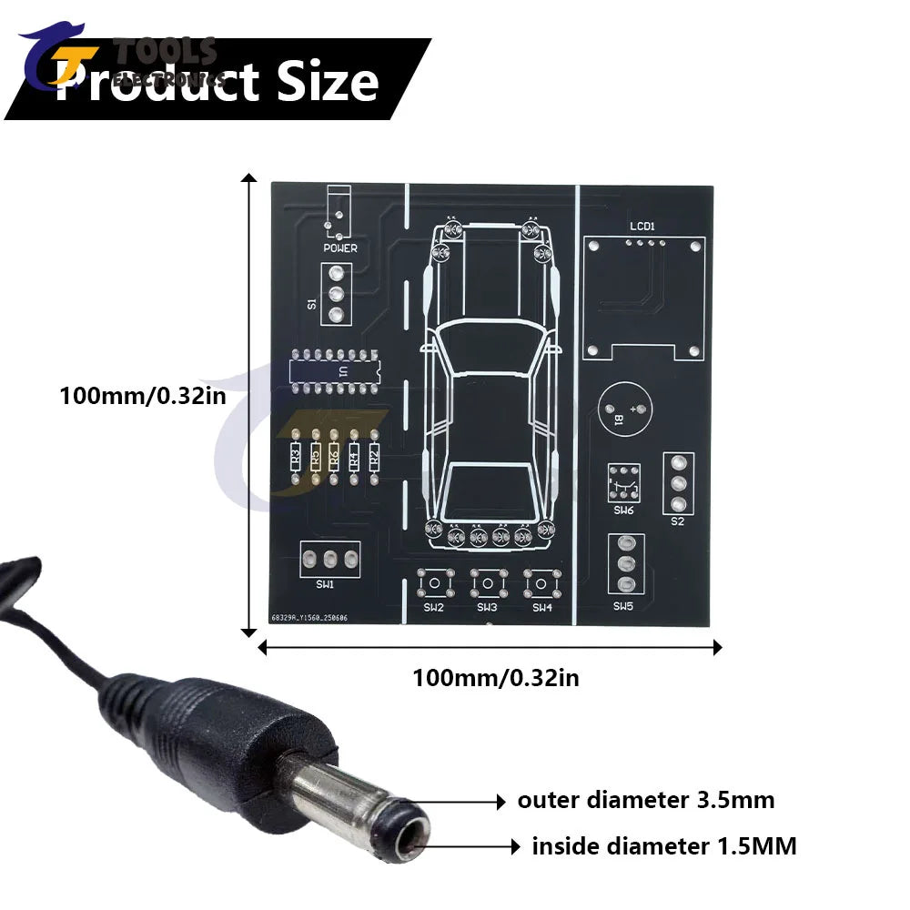 DIY Soldering Practice Kit Car Driving Simulator Electronic Project for Students Welding Practice with DIY Parts