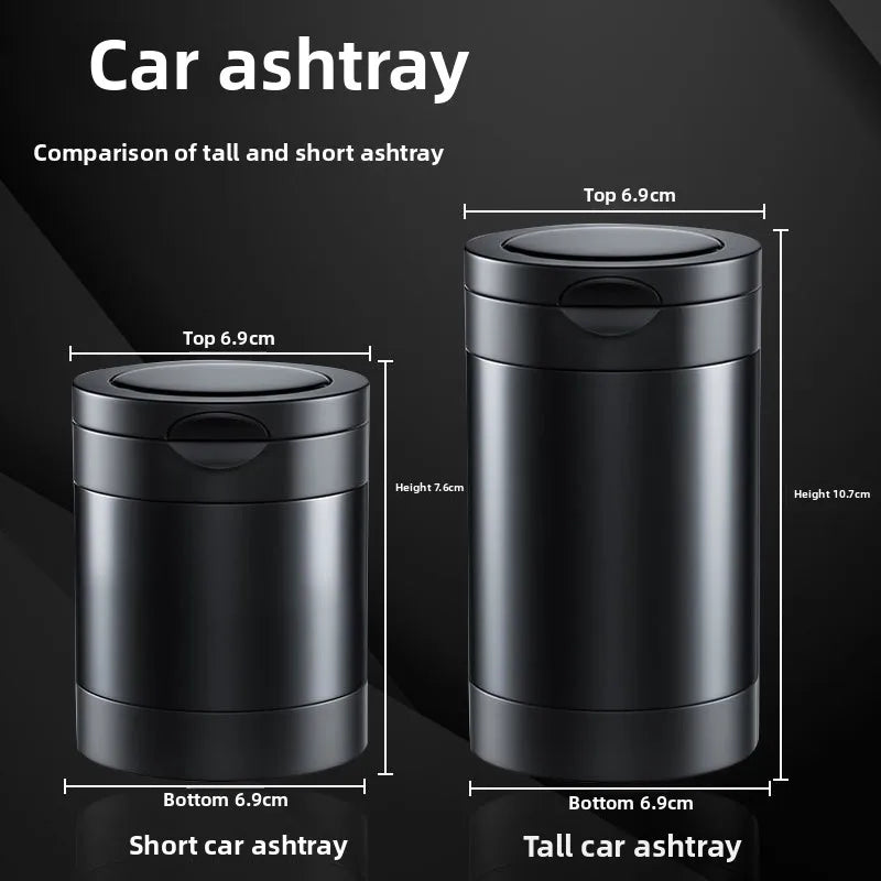 Multifunctional Car Ashtray for Car LED Lighted Alloy Creative Cup Seat Ashtray Car Interior