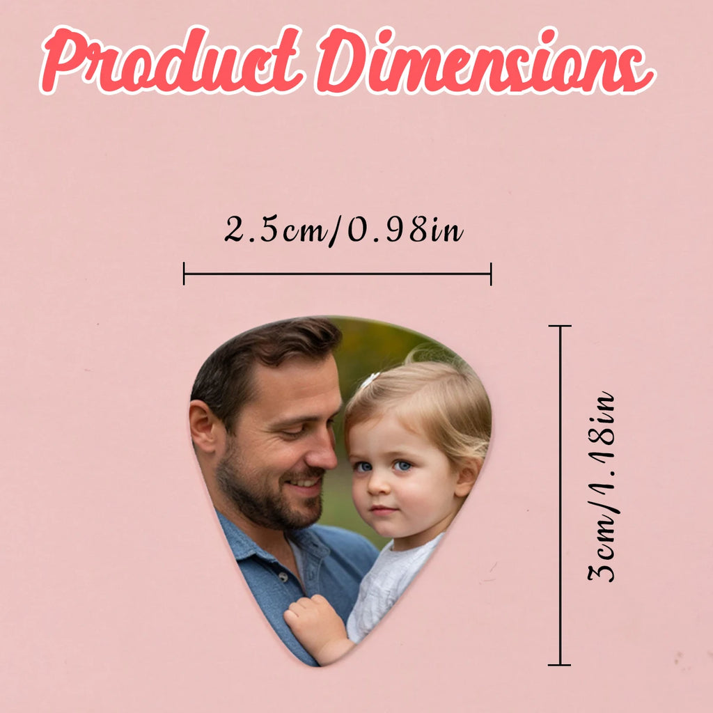 Personalized Guitar Picks, Customized Photo And Text Guitar Accessories, Music Lovers, Valentine'S Day, Family, Friends, Couple