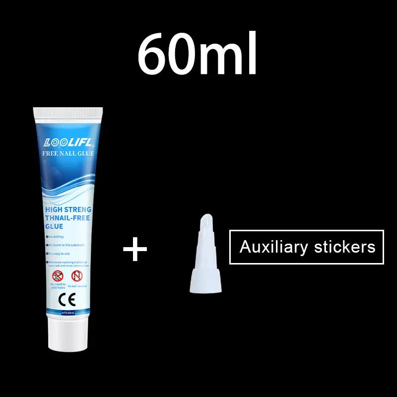 No need to drill holes, strong universal nail free waterproof multi-functional super adhesive, suitable for wall metal mirror ba