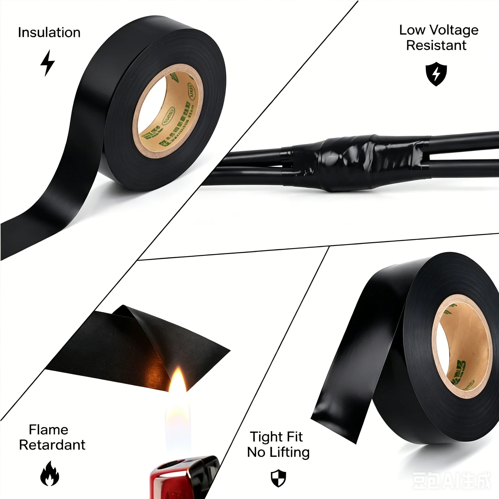 1/3/5Rolls PVC Tape Width 19/25MMx30M Moisture proof/anti-aging/electric leakage adhesive tape for wire connector