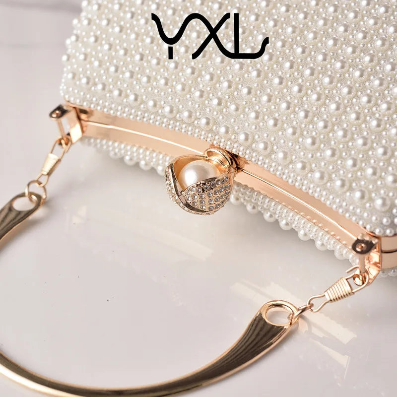 Pearl Handheld Wedding Wedding Birthday Party Evening Bag Pearl Wedding Clutch - Handheld Crossbody Bag for Birthday Banquets