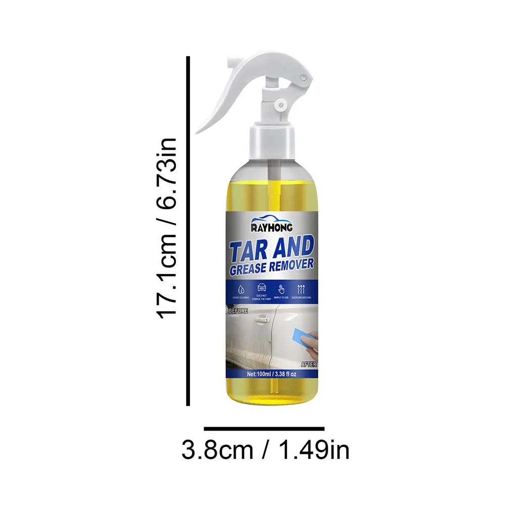 Car Oil Tar Grease Remover Solvent Based Formula Auto Car Cleaning Spray 100ml Kitchen Home Dilute Dirt for Wash Maintenance