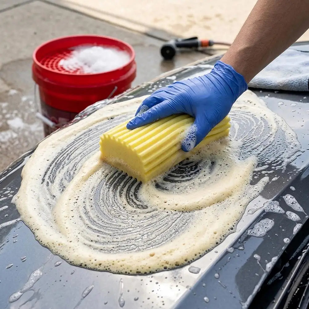 Car Wash Foam Sponge Scratch Free Auto Detailing Cleaning Block High Absorbent Soft Suds Washer Pad For Vehicles Bike Home