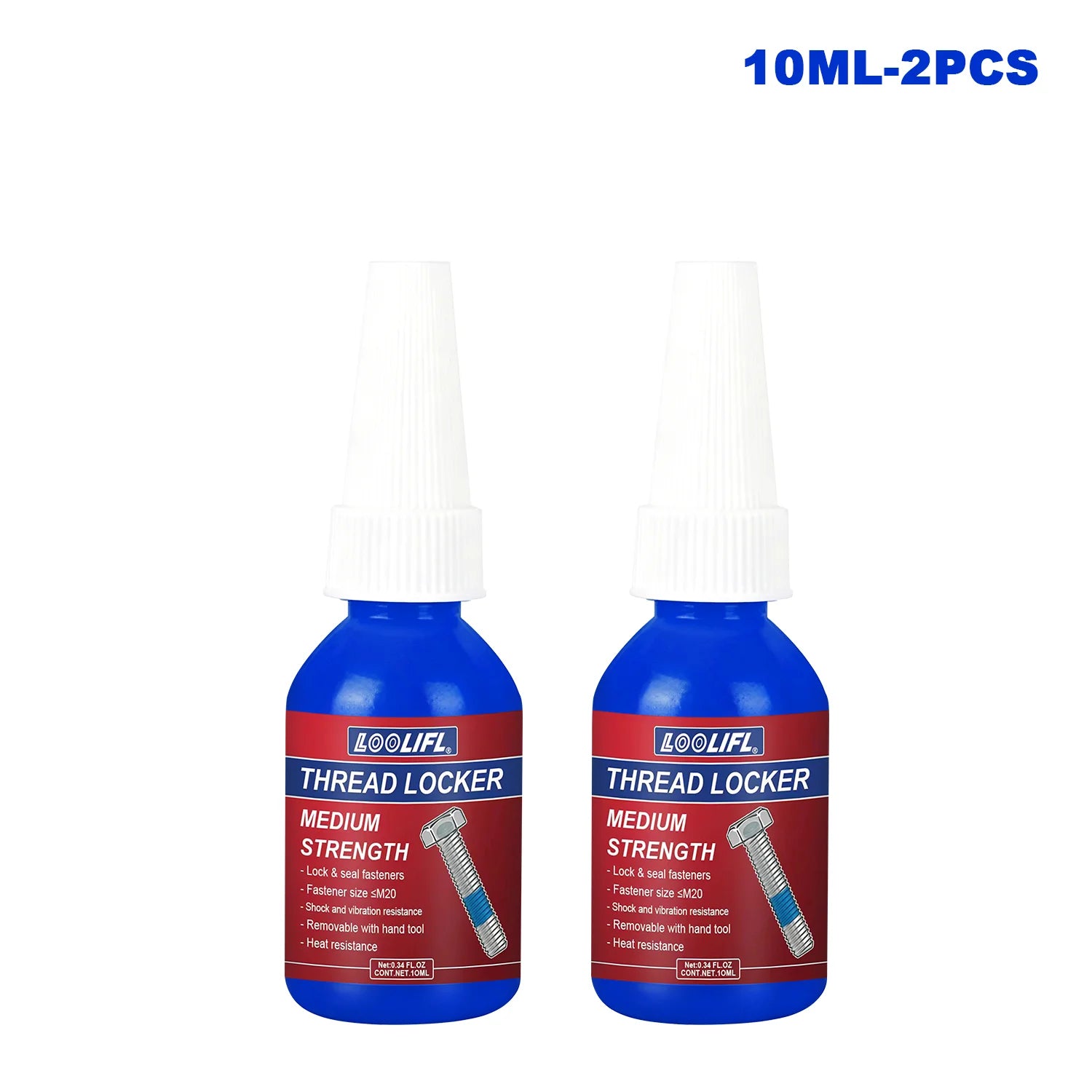 LOOLIFL 243 Blue 50ml Threadlocker 50ml Medium Strength Removable Screw Lock Glue Anti Loose Thread Sealant for Metal Fasteners