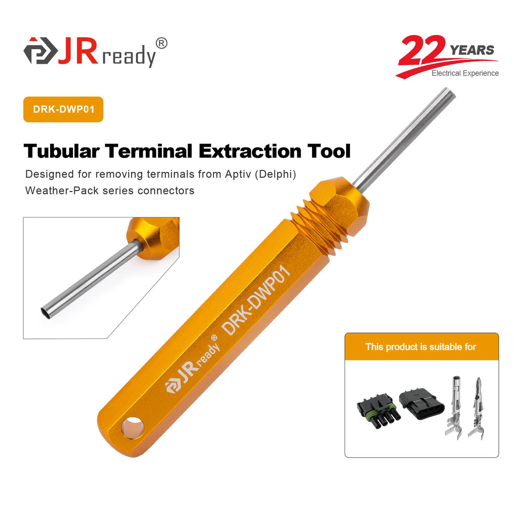 JRready DRK-DWP01 Pin Removal Tool for Weather Pack Metri Pack series connector harness terminals and connector crimp pin