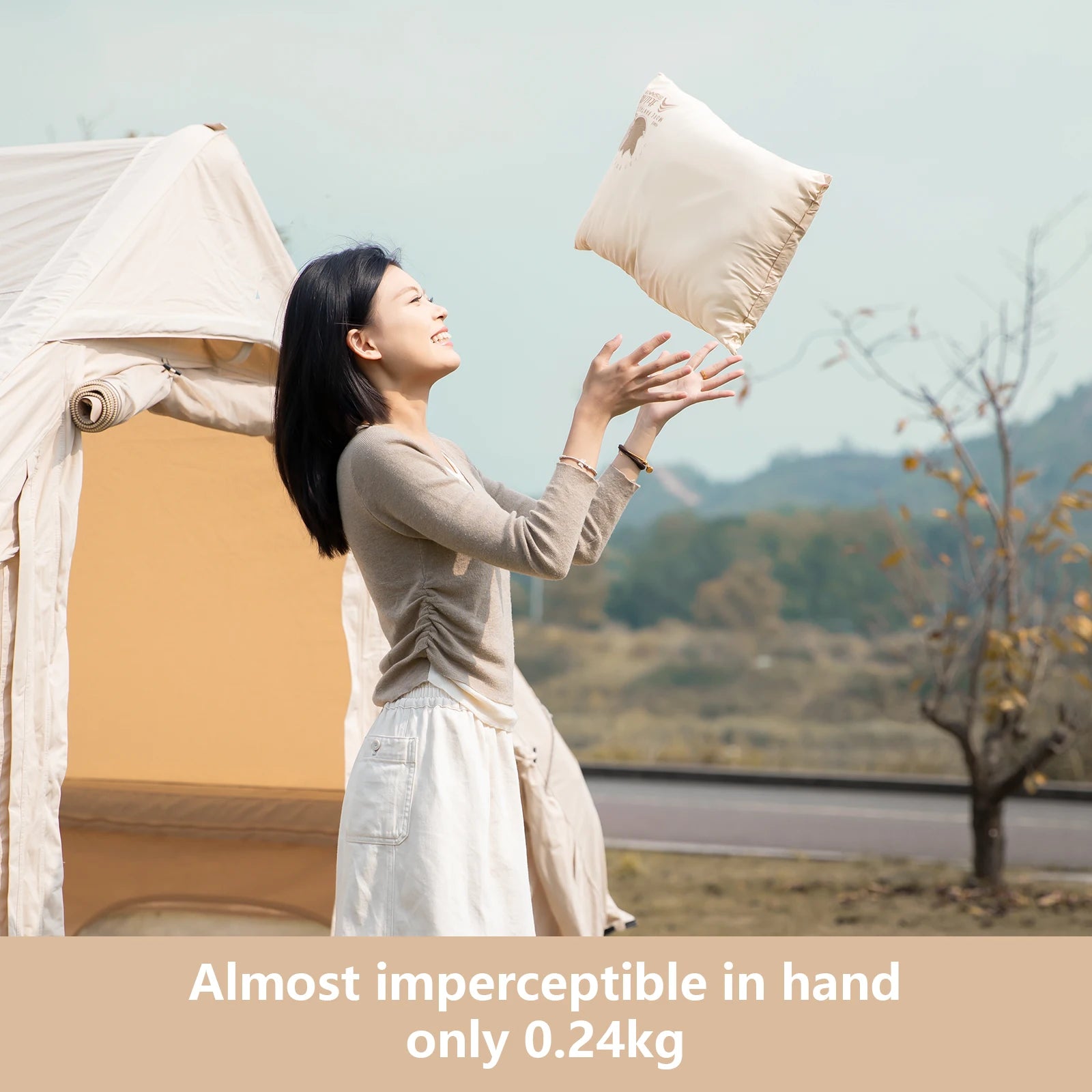 BISINNA Ultralight Camping Pillow Portable Hiking Sleeping Pillow Outdoor Indoor Compressible Travel Pillow