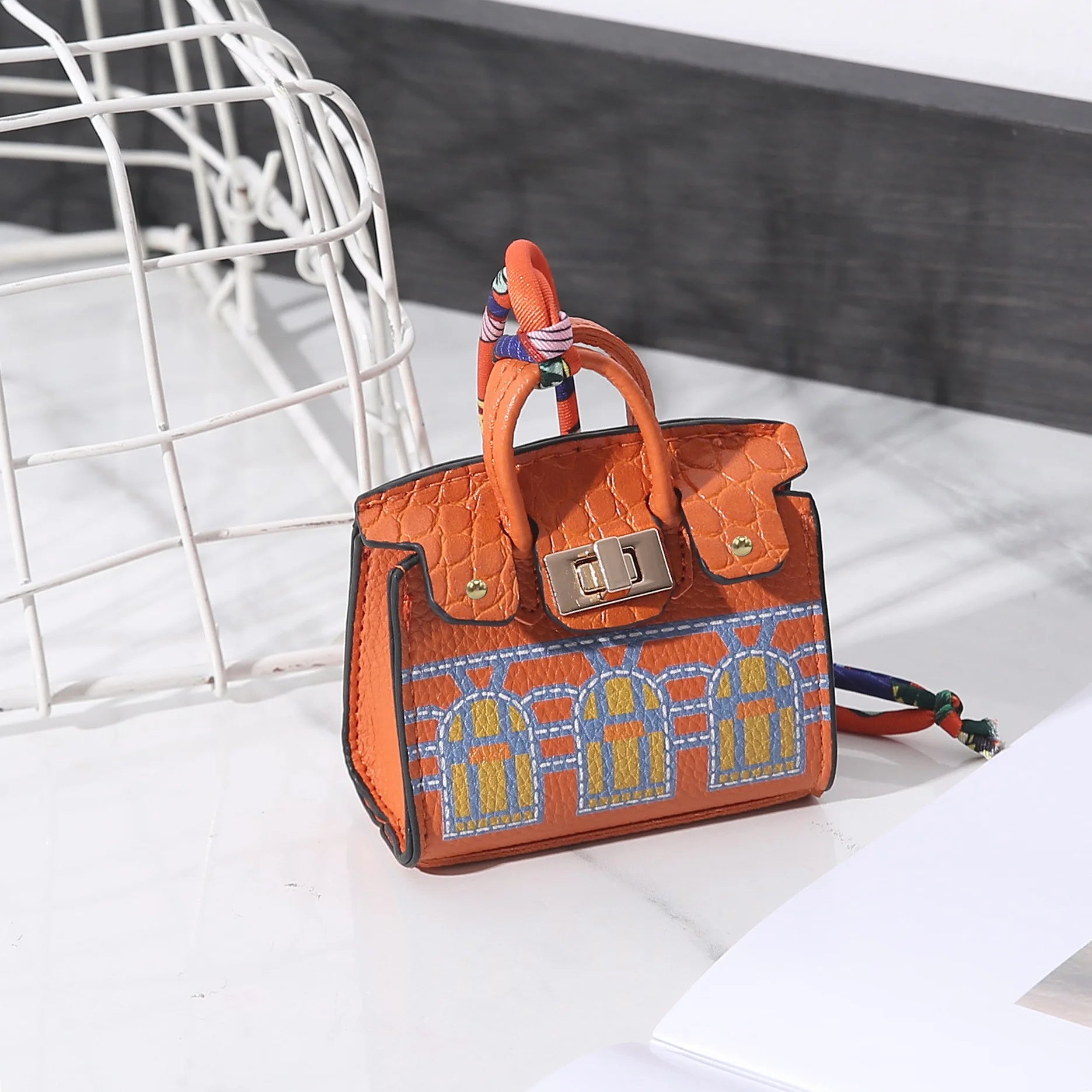 New Mini House Small Bag, Handheld, Portable, Hand Rope, Bluetooth Earphone Bag, Zero Wallet, Multi Functional Small Bag